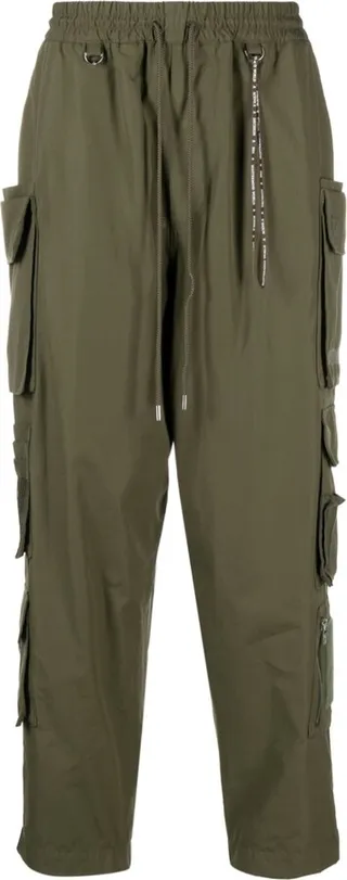 Mid-Rise Tapered Leg Trousers