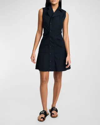 Satina Button-Front Mini Dress