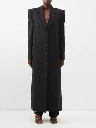 Apex Single-breasted Wool-blend Twill Coat