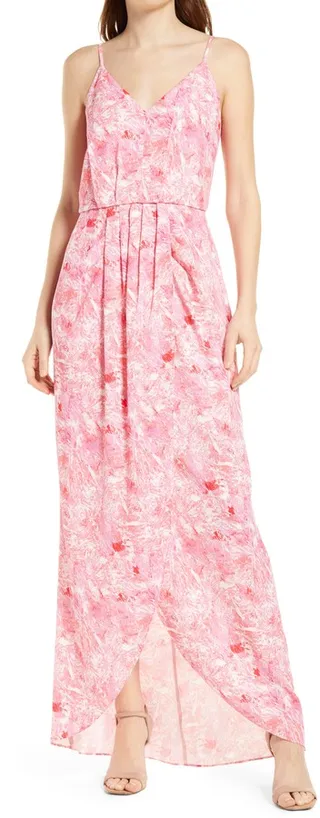 Faux Wrap Camisole Dress