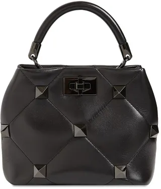 Sm Roman Stud Leather Bucket Bag