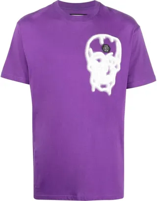 graffiti-print short-sleeve T-shirt