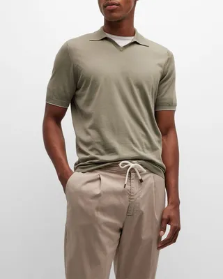 Men's V-Neck Polo Shirt
