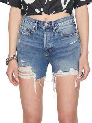High-Rise Vintage Denim Shorts