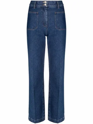 Cropped High-Waisted Trousers