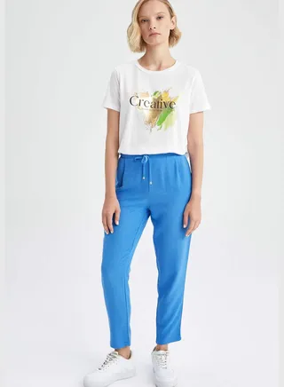 Woman Jogger Woven Bottom Trousers