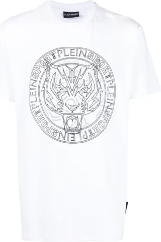tiger-print T-shirt