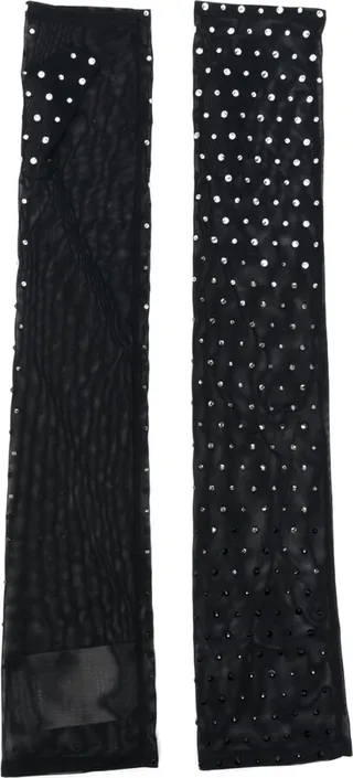 Rhinestone-Embellished Gloves