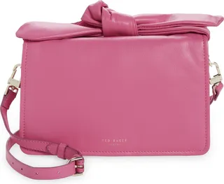 Nyalina Knot Bow Leather Shoulder Bag