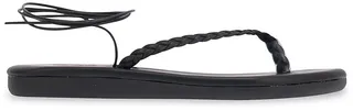 Plage Braided Leather Thong Sandals