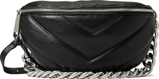 Rebecca Minkoff Edie Maxi Crescent Crossbody (Black) Handbags