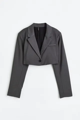 Twill Crop Blazer
