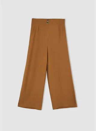 Regular Fit High Waisted Culotte Trousers