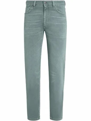 Tapered-Leg Jeans