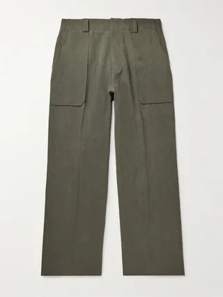 Wide-Leg Linen Trousers