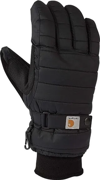 Carhartt Women's Quilts Insulated Breathable Glove with Waterproof Wicking Insert (Black) Extreme Cold Weather Gloves
