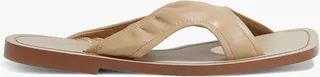Journey cutout faux leather slides