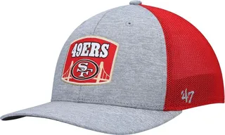 Men's '47 Brand Heathered Gray and Scarlet San Francisco 49ers Motivator Flex Hat