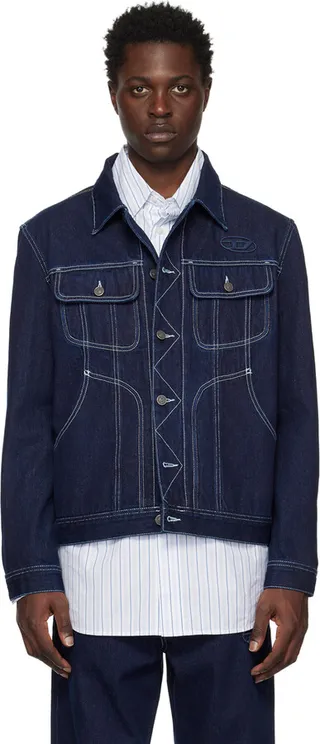 Diesel Blue D-Riley Denim Jacket