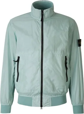 Stone Island Logo-Patch Zipped Bomber Jacket