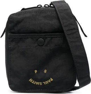 Logo-Embroidered Shoulder Bag