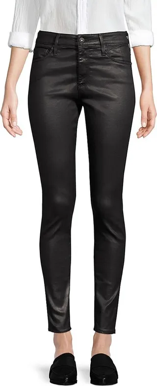 Farrah High-Rise Ankle Faux Leather Skinny Pants