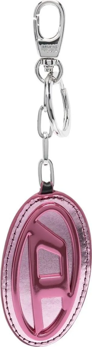 Logo-Plaque Leather Keyring