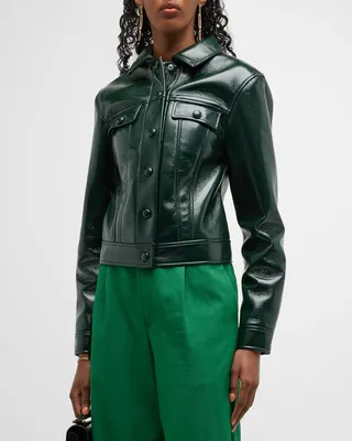 Cropped Vinyl Jacket