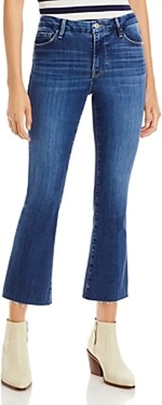Frame Le Cropped Mini Mid Rise Bootcut Jeans in Lupine