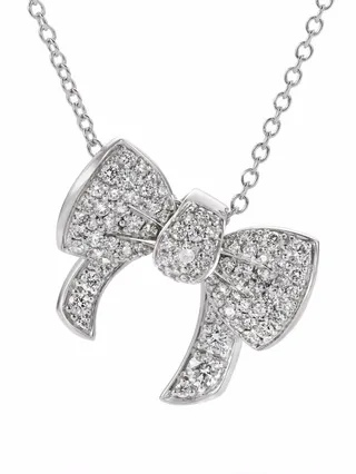 18kt white gold Beaux diamond pendant necklace