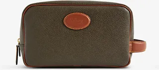 Mens Mole-cognac Logo-embossed Bio-plastic and Leather Washbag