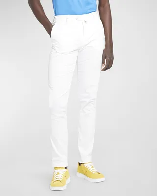 Men's Flat-Front Stretch Cotton Pants