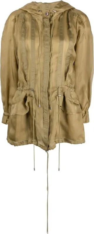 Hooded Silk Raincoat