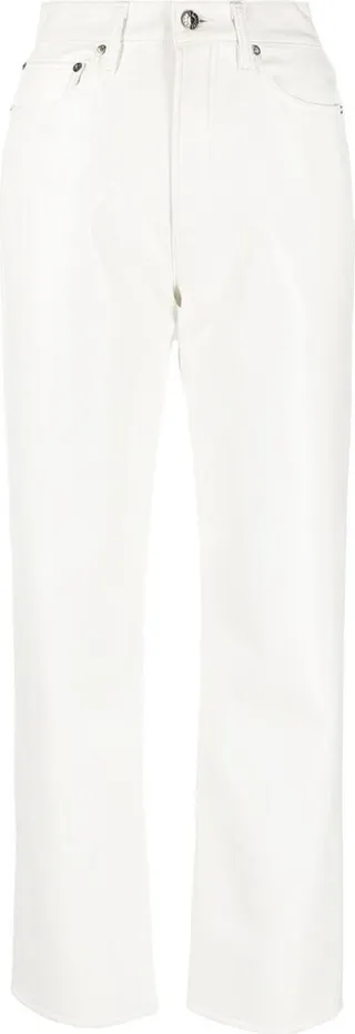 Mid-Rise Straight-Leg Trousers