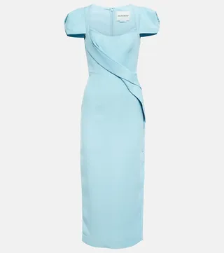 Wool and silk midi dress