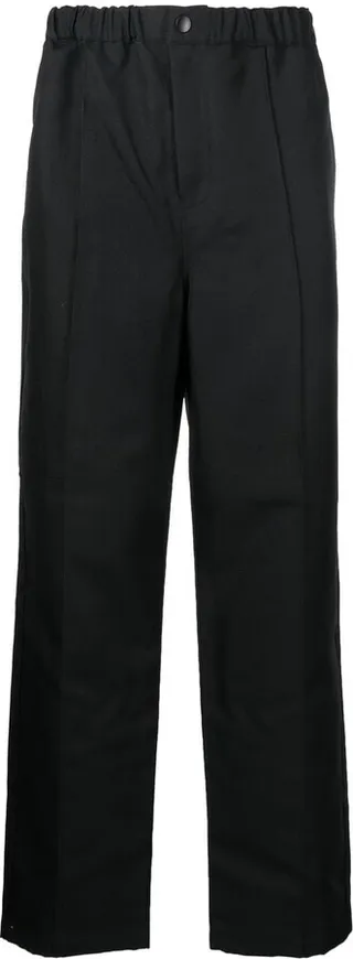 Mid-Rise Straight-Leg Trousers