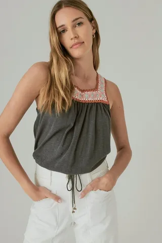 Crochet Trim Bubble Tee