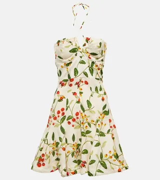 Anturio floral linen minidress