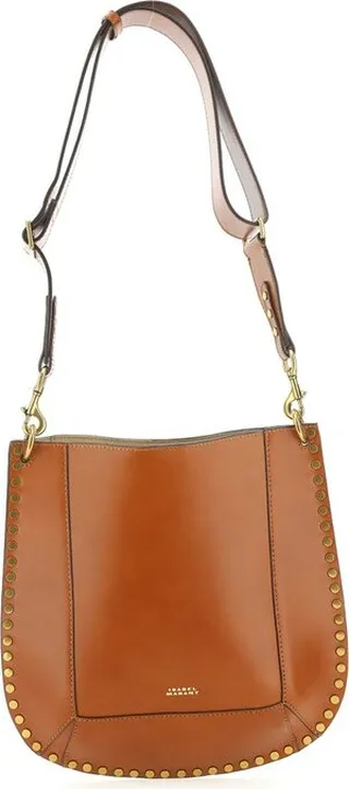 Isabel Marant Curved Edge Logo Printed Shoulder Bag