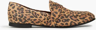 Campbell leopard-print suede loafers