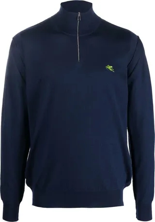 Half Zip High Neck Sweater