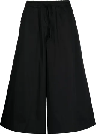 Wide-Leg Cropped Trousers