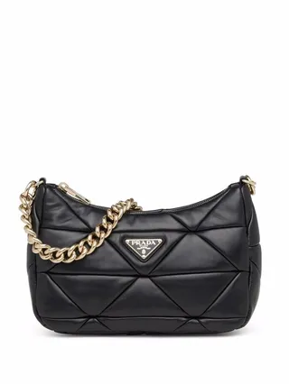 System patchwork shoulder bag