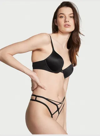 Butterfly Embroidery Strappy Crotchless Panty