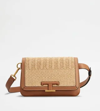 T Timeless Belt Bag in Cord and Leather Mini