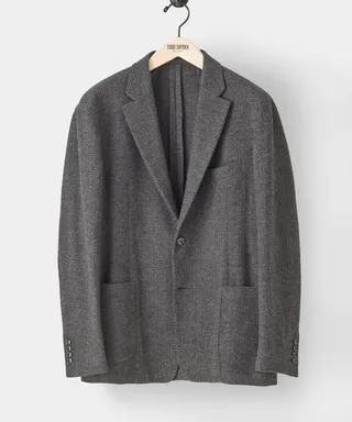 Madison Sport Coat in Charcoal Herringbone