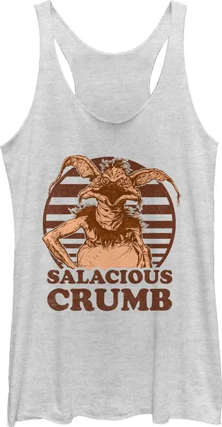 Women's Star Wars Salacious Crumb Racerback Tank Top - White Heather - X Large