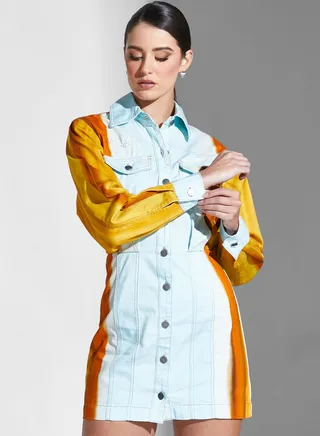 Colorblock Pocket Detail Dress