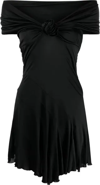 Flower-Detail Mini Dress