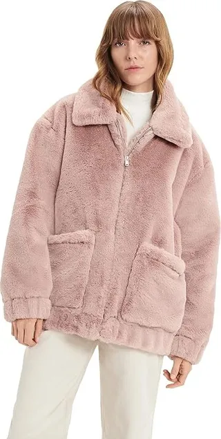 UGG Kianna Faux Fur Jacket (Fawn) Women's Coat
